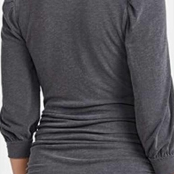 NWT Sundry Slub Mini Dress Size 1 (Small) Pigment Charcoal Gray - Picture 6 of 9